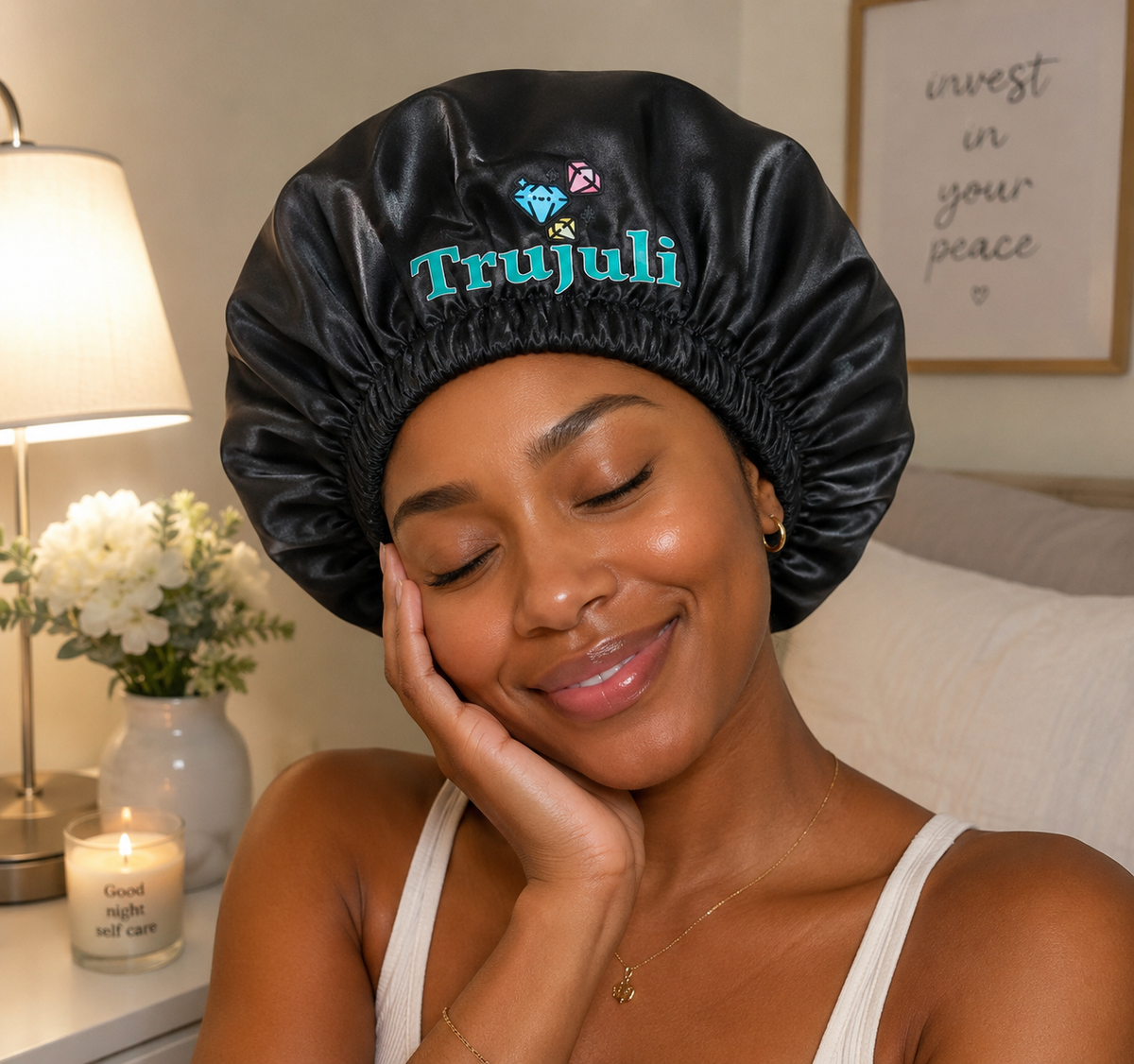 Trujuli Reversible Satin Hair Bonnet
