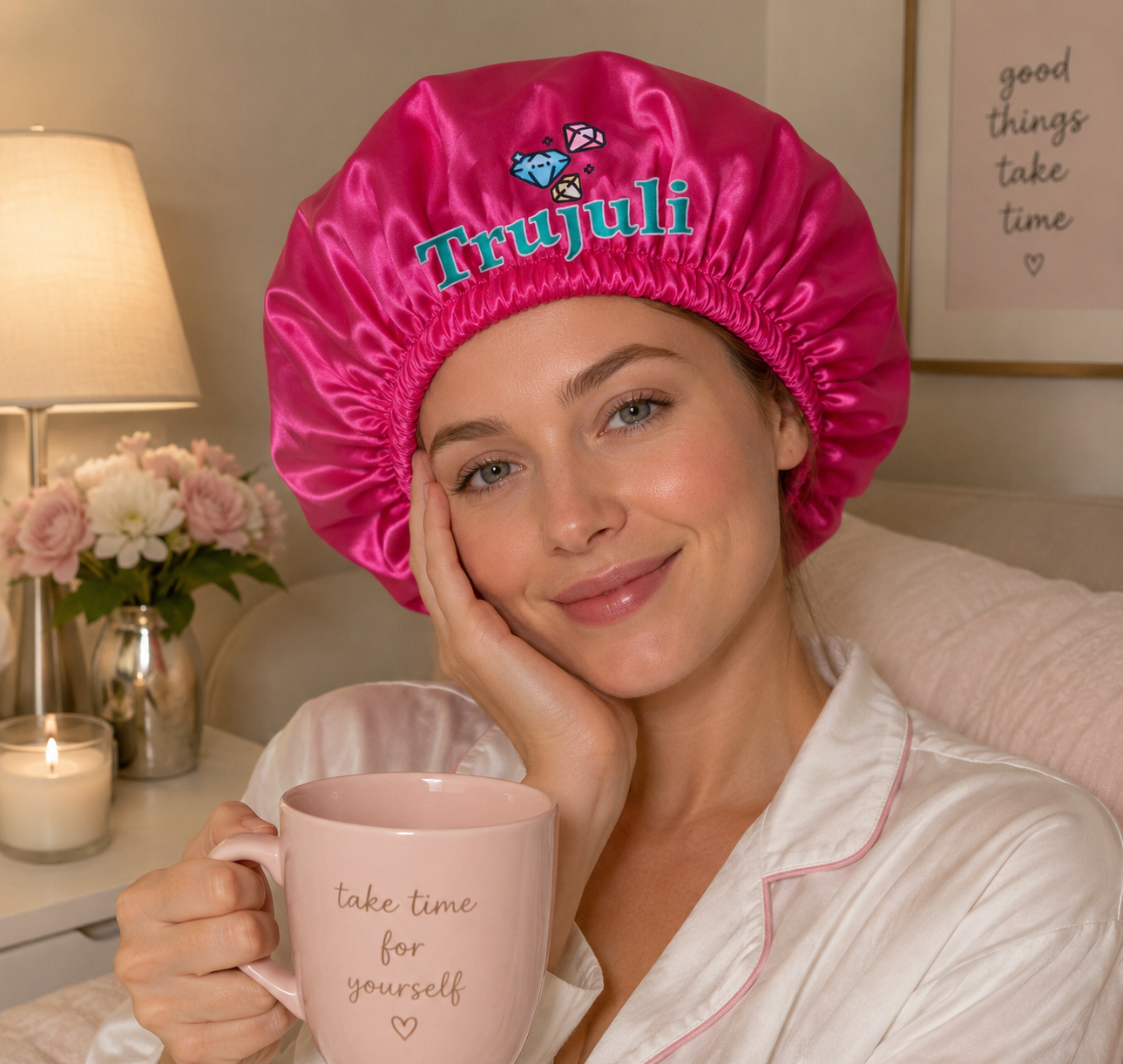 Trujuli Reversible Satin Hair Bonnet